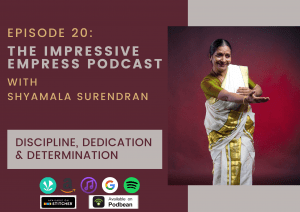 Flyer for Shyamala Surendran podcast