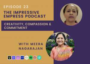 Flyer for Meera Nagarajan Podcast
