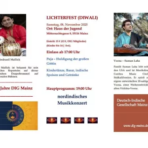 Flyer for DIG Mainz-Lichterfest(Diwali) 2025
